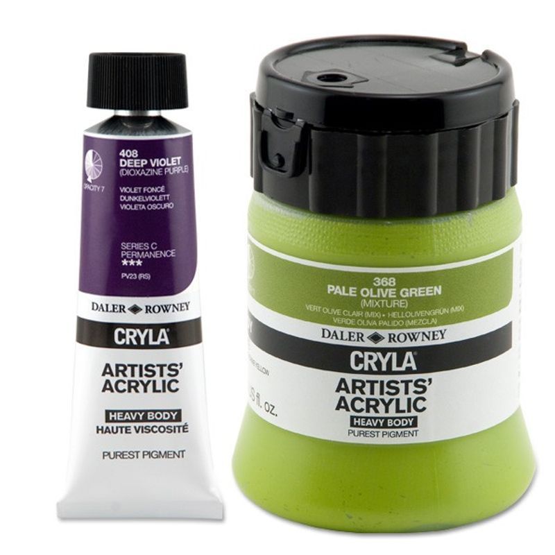 PA. DR Cryla acrylic 75ml 368 Pale olive green (B), taiteilija-akryyliväri