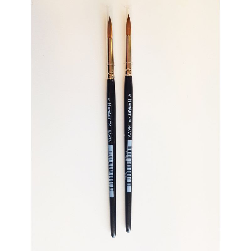 HanArt 700-06 näädänkarvasivellin pyöreä L4xP19mm, lyhyt varsi