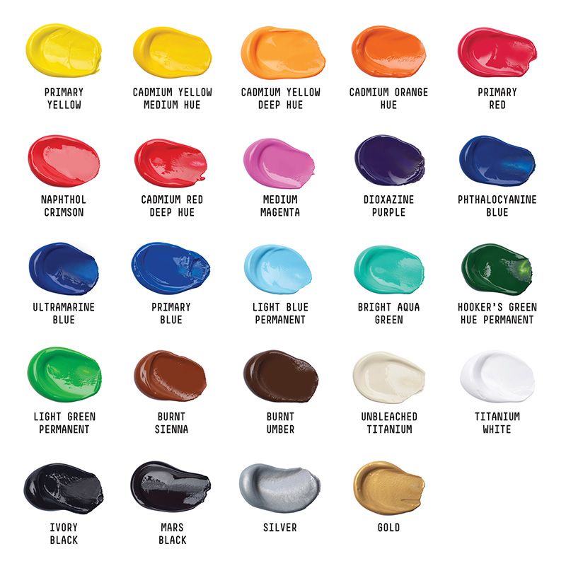 Liquitex Basics Acrylic Set 24x22ml, akryylilajitelma