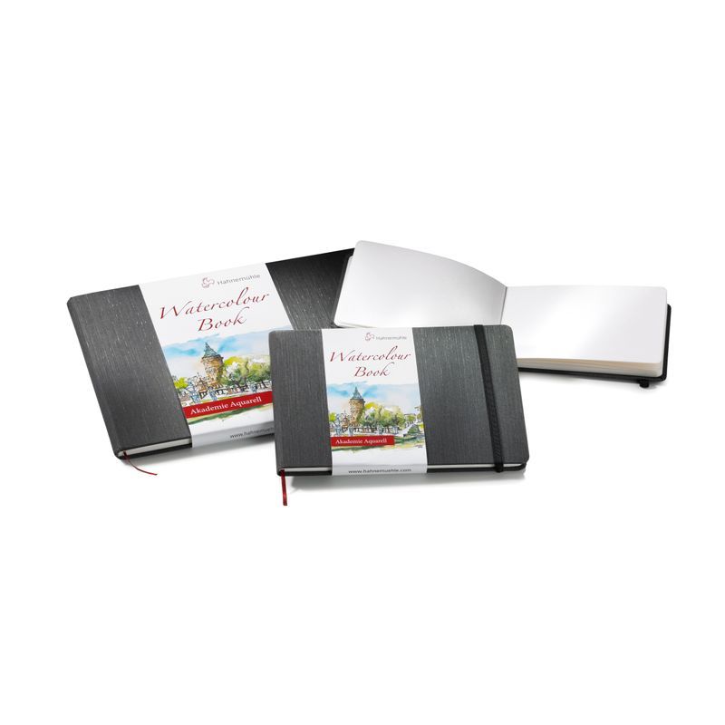P. HM Akademie akvarellikirja  200g A6  (30) vaaka, Kovakantinen, kuminauhasuljenta