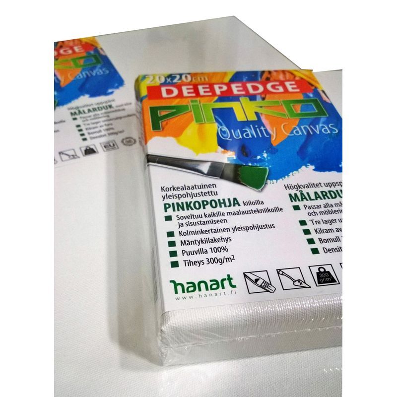 PINKO DEEPEDGE 50x50cm Maalauspohja 38mm, 100% puuvilla 300g (144)