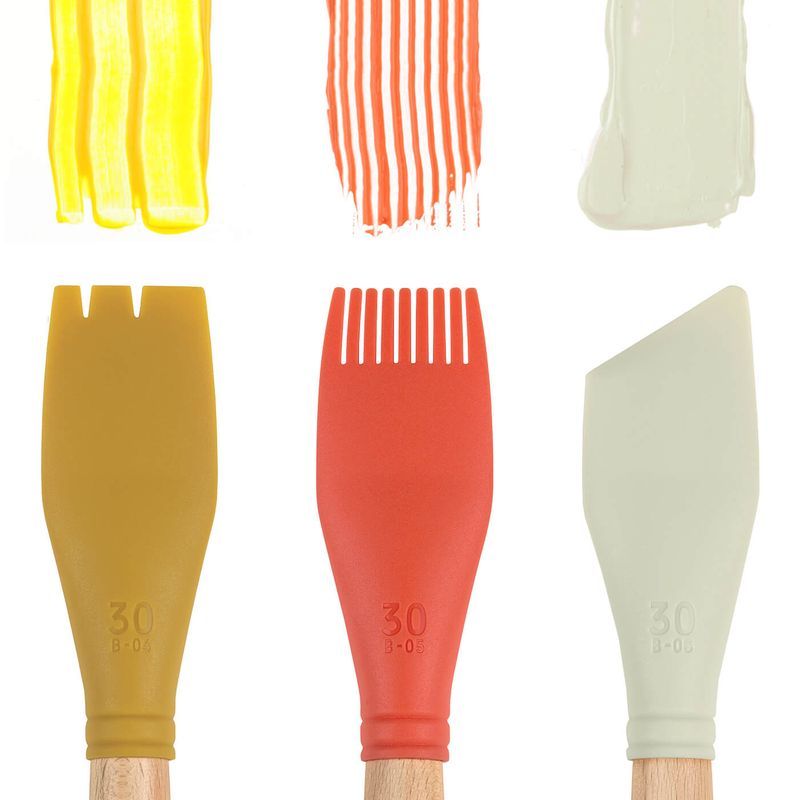 Princeton Blade silikonisivellin No 1 15mm Harmaa, pitkävartinen