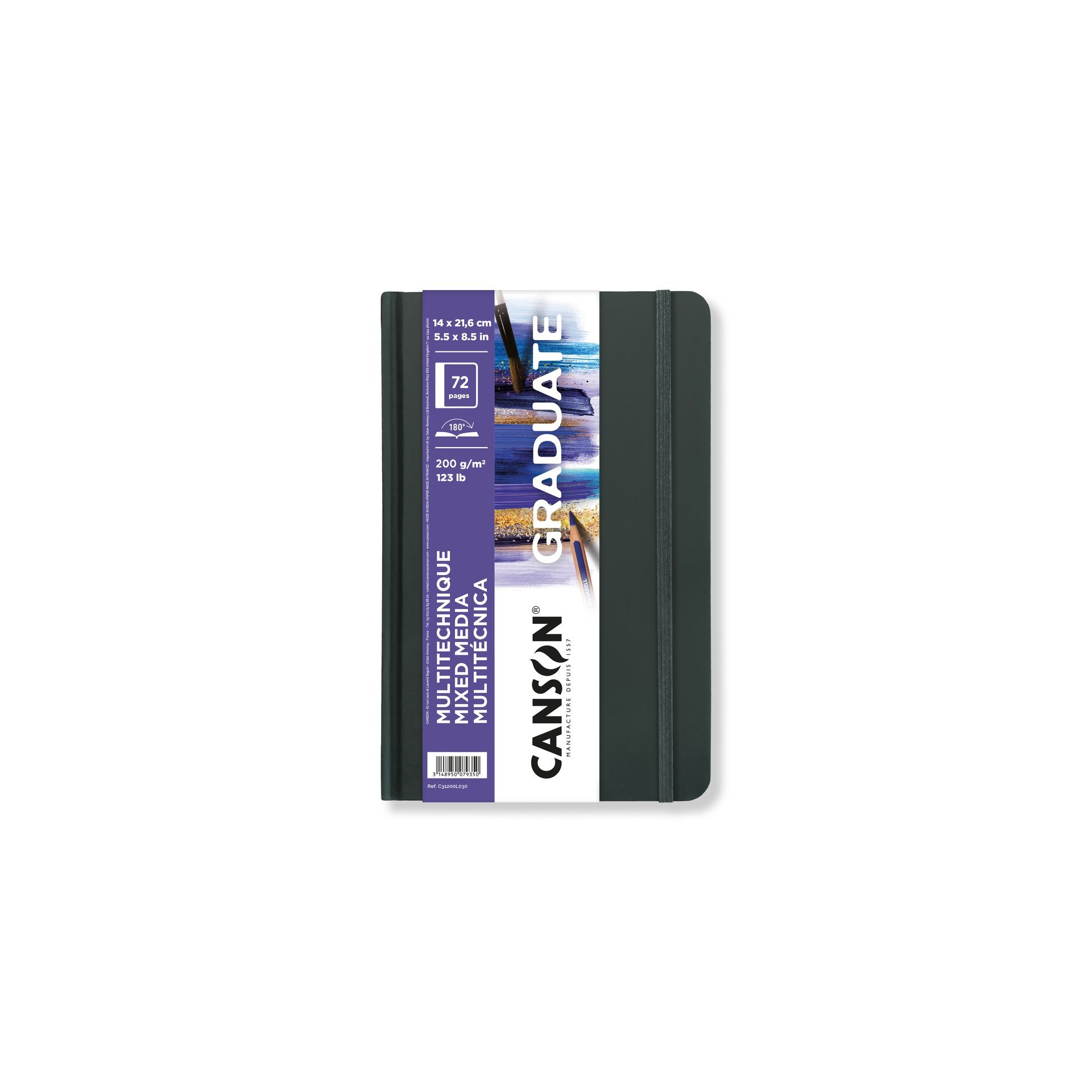Graduate luonnoskirja MixM 14x21,6cm 200g(72)