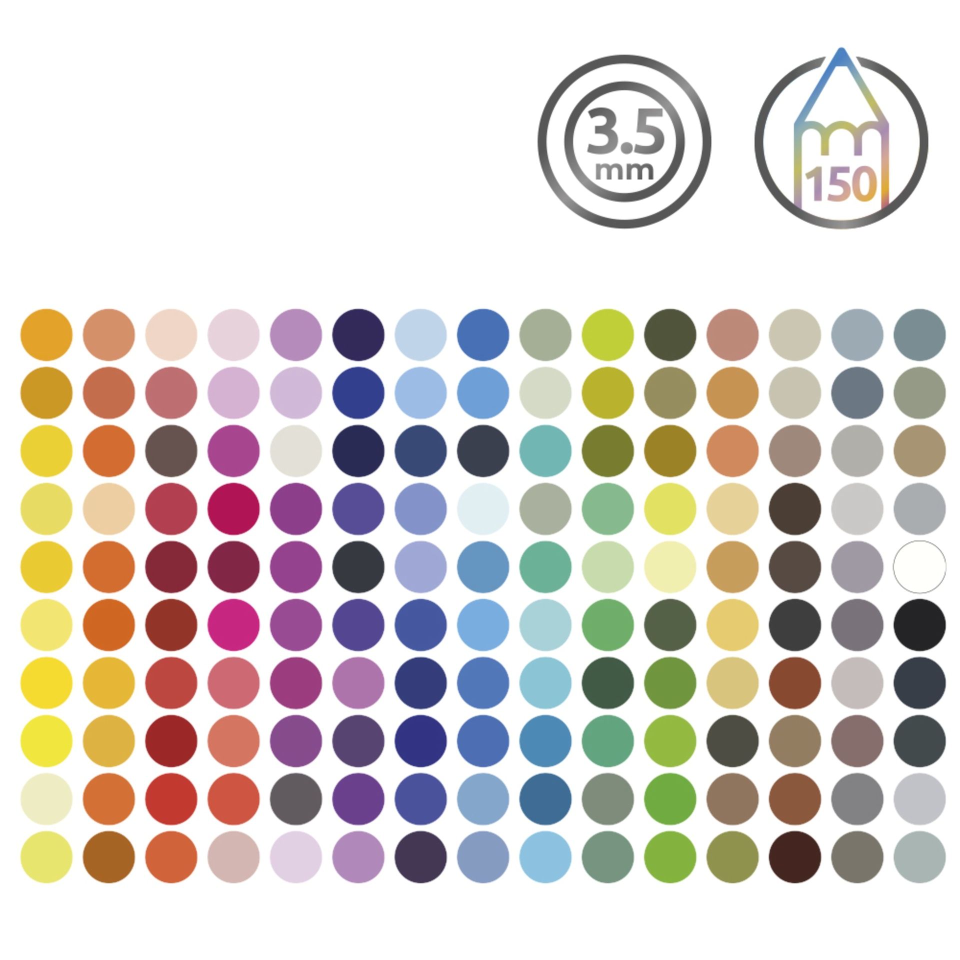 Derwent Chromaflow 150 kynälajitelma