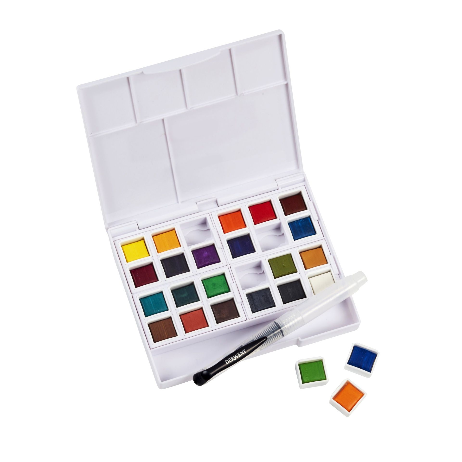 Derwent Watercolour Paint Pan Set 24 sävyä