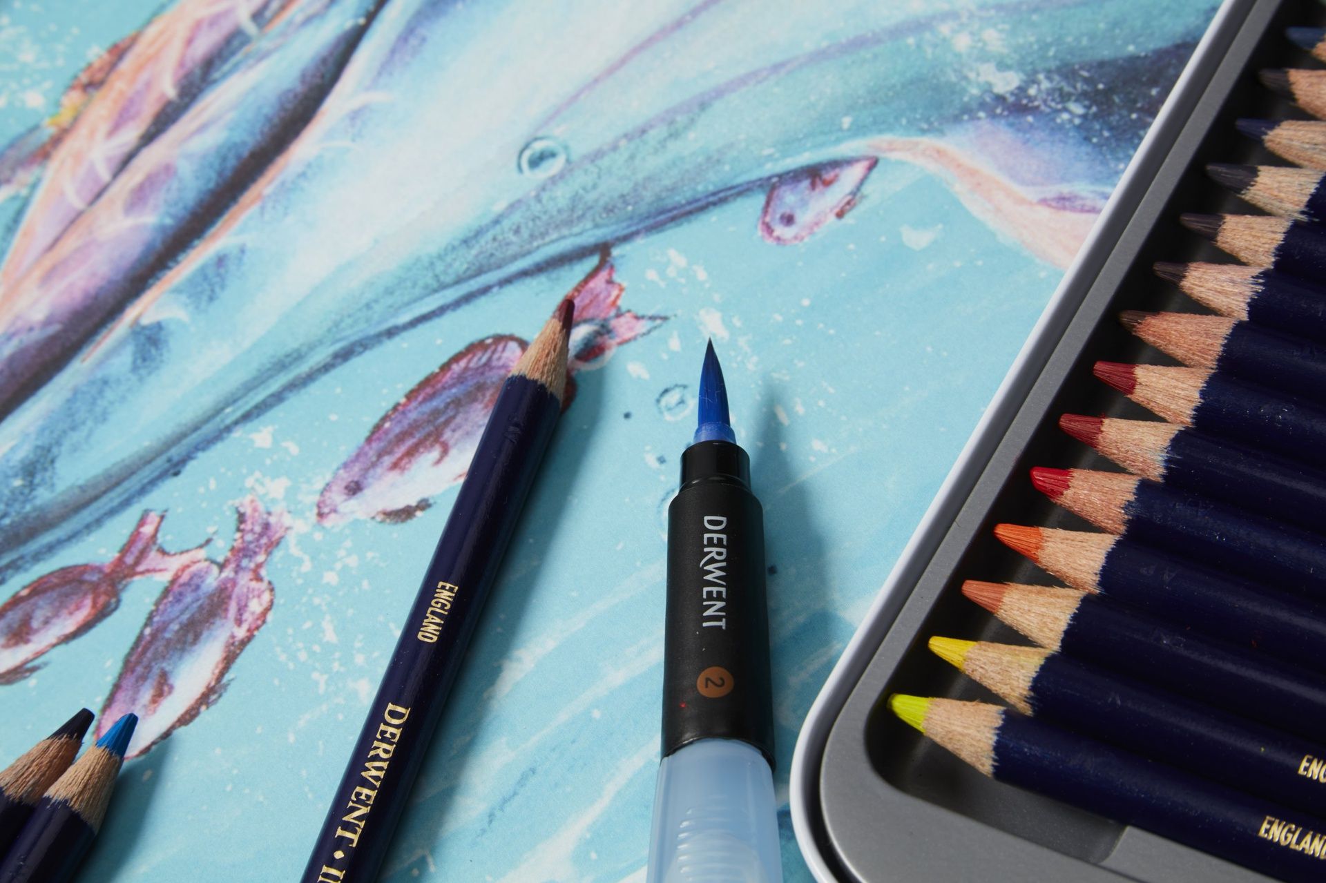 Derwent Inktense 1300 Teal green