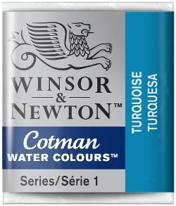 WN Cotman 1/2 (1,7ml) 654 Turquoise, akvarellivärinappi