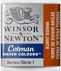 WN Cotman 1/2 (1,7ml) 074 Burnt Sienna, akvarellivärinappi x
